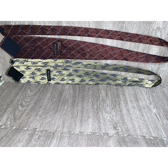 Jos. A. Bank Vintage Silk Necktie Set of 5 Multicolor Geometric Men's Ties - Picture 11 of 13